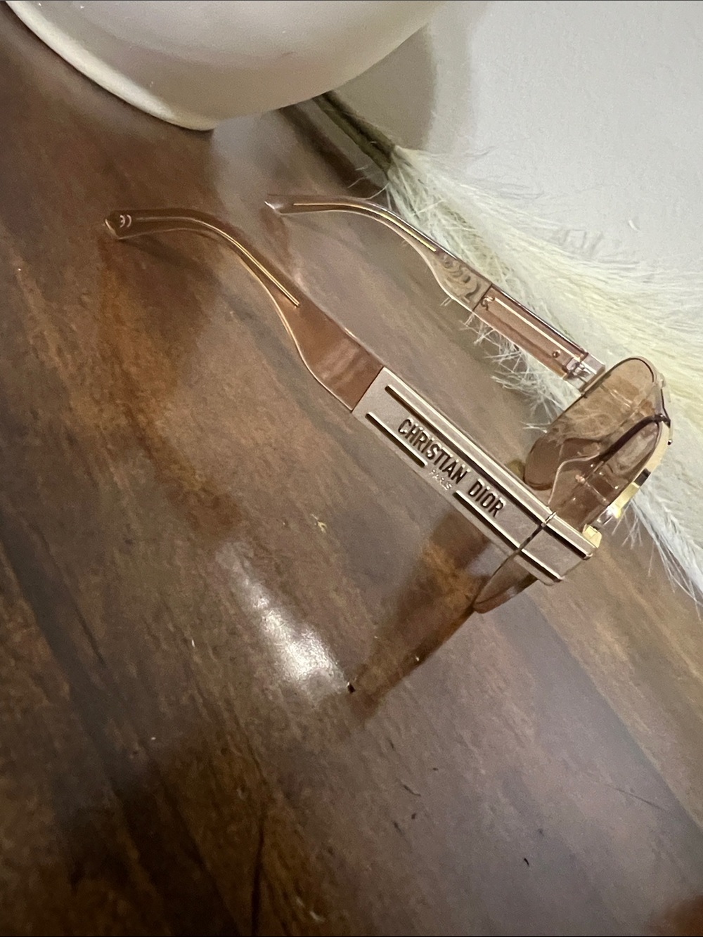 Dior Transparent Beige Shield Sunglasses